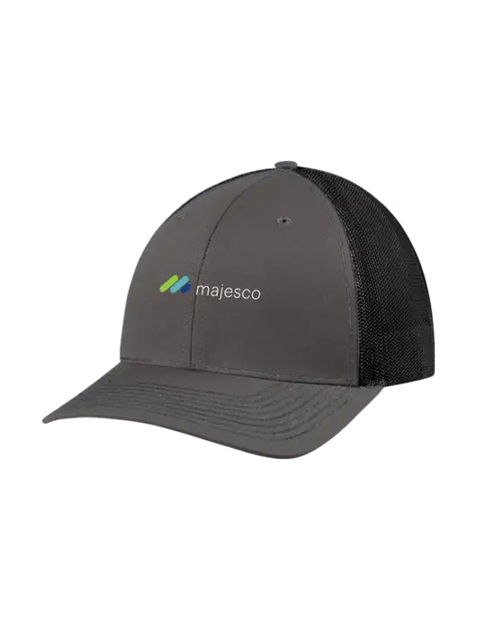 Richardson Adjustable Snapback Original 112 Trucker Cap Dark Grey w/Black Mesh w/Majesco Logo