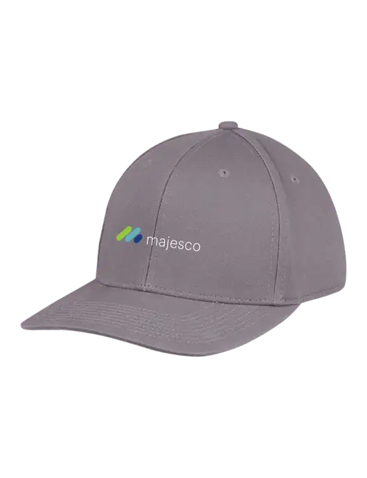 Premium Modern Structured Twill Charcoal Snapback Cap w/Majesco Logo