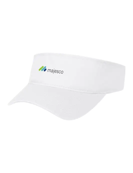 White Cap Visor w/Majesco Logo