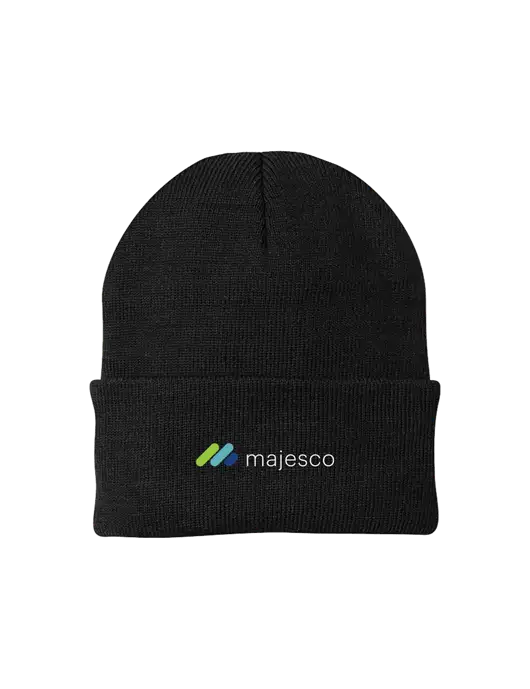Black Knit Cap w/Majesco Logo