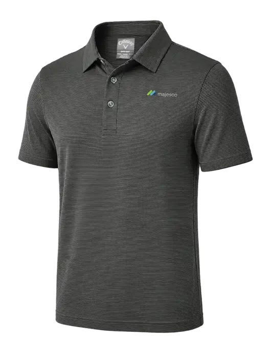 Callaway Black Fine Line Stripe Polo w/Majesco Logo