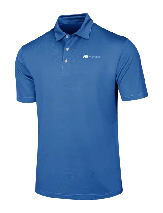 Callaway Royal Blue Fine Line Stripe Polo w/Majesco Logo