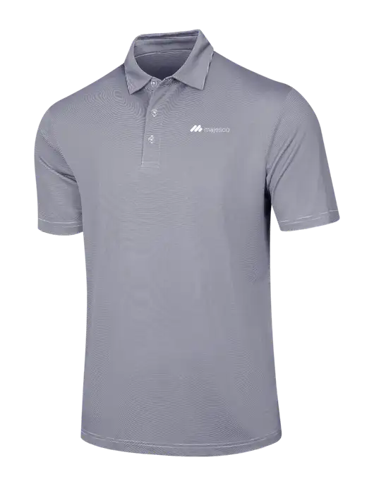 Callaway Navy Fine Line Stripe Polo w/Majesco Logo