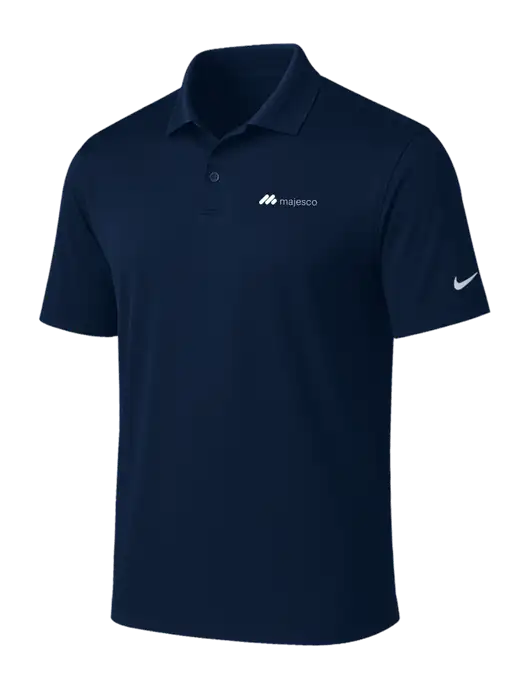 NIKE Navy Victory Solid Polo w/Majesco Logo