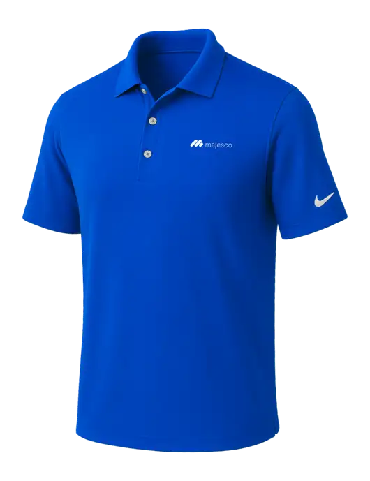 NIKE Royal Dri-Fit Micro Pique Polo w/Majesco Logo