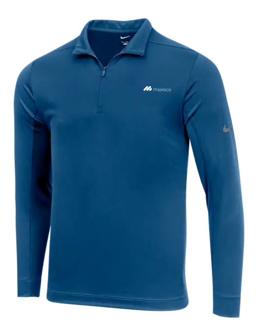 NIKE Dark Royal Dry 1/2 Zip Cover-Up w/Majesco Logo
