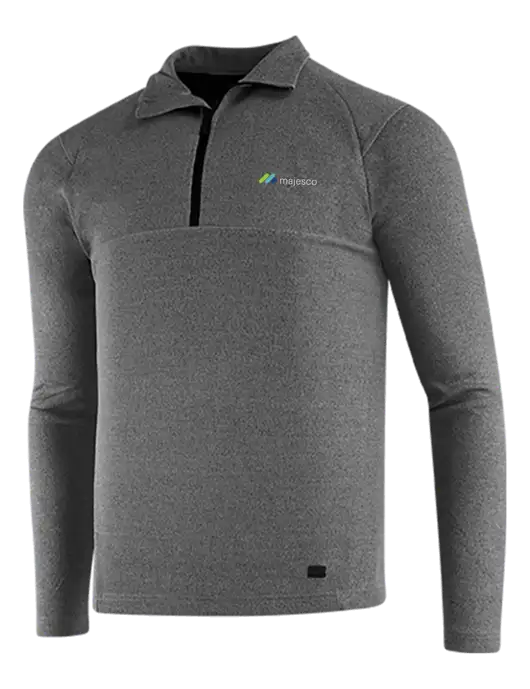 OGIO Dark Grey Heather Transition 1/4 Zip Pullover w/Majesco Logo