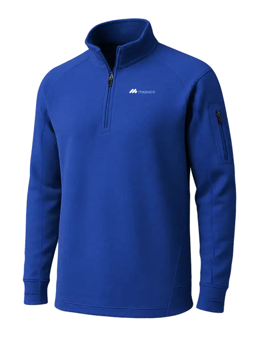 True Royal Tech Fleece 1/4 Zip Pullover w/Majesco Logo