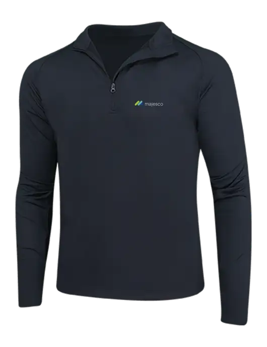 Black Sport Wick Stretch 1/4 Zip Pullover w/Majesco Logo