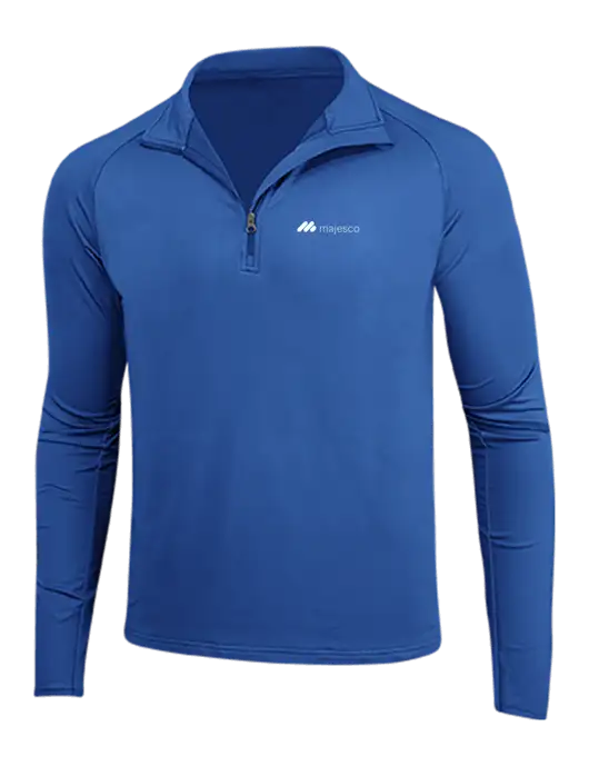 Dark Royal Sport Wick Stretch 1/4 Zip Pullover w/Majesco Logo