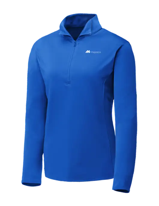 Dark Royal Womens Posicharge Competitor ¼ Zip Pullover w/Majesco Logo