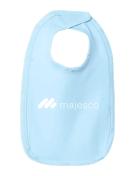 Rabbit Skins Light Blue Infant Premium Jersey Bib w/Majesco Logo