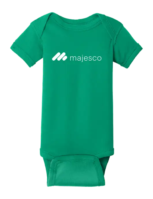 Rabbit Skins Kelly Infant Short Sleeve Baby Rib Bodysuit w/Majesco Logo