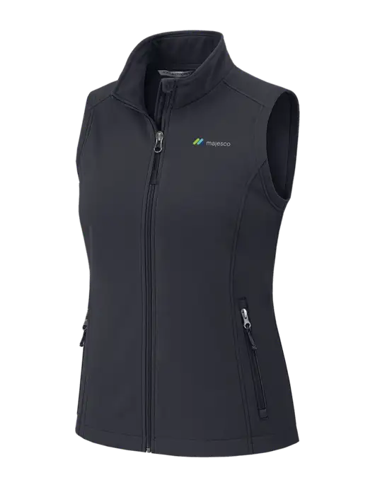 Charcoal Grey Womens Core Soft Shell Vest w/Majesco Logo