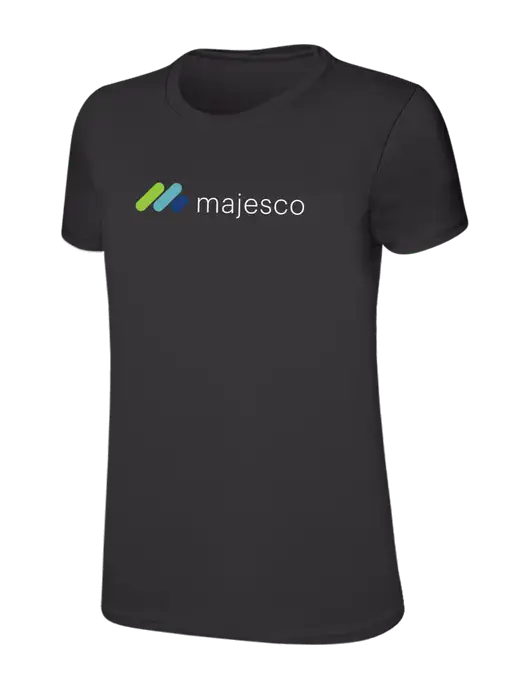Womens Ring Spun Charcoal 4.5 oz T-Shirt w/Majesco Logo