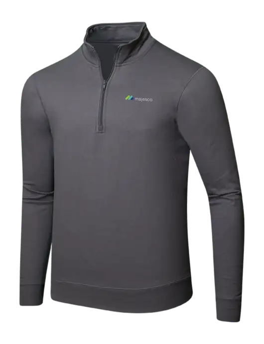 Charcoal 8.5 oz Ring Spun 1/4 Zip Pullover Sweatshirt w/Majesco Logo