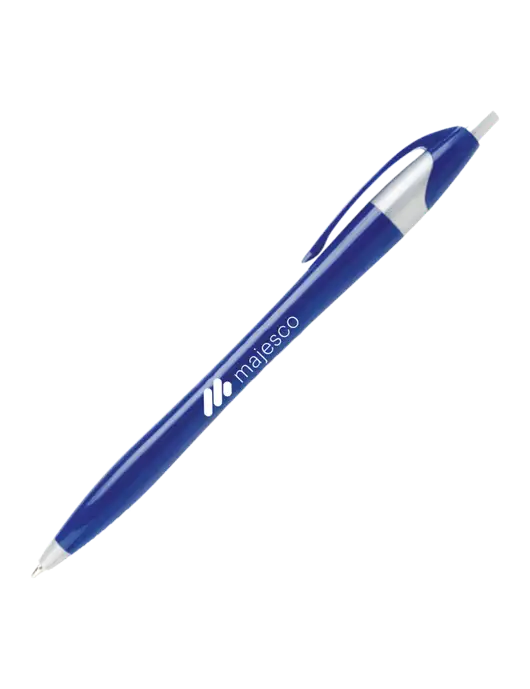 Novella Navy/Silver Corporate Pen- Blue Ink w/Majesco Logo