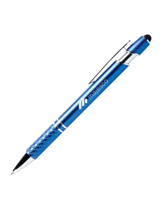 Valencia Blue Stylus Pen - Black Ink w/Majesco Logo