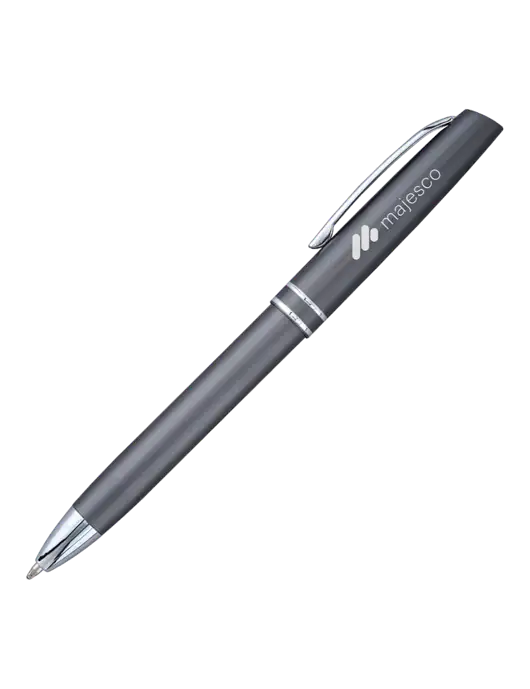 Gunmetal Anguilla Black Ink Pen w/Majesco Logo