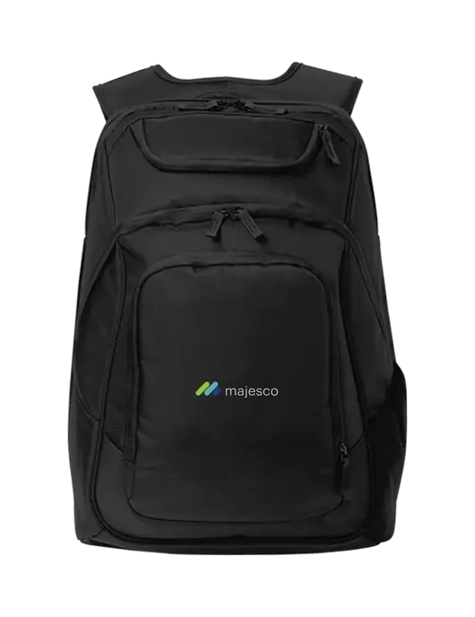 Executive Black Laptop Backpack w/Majesco Logo