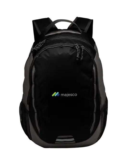 Ridge Black/Dark Charcoal Laptop Backpack w/Majesco Logo
