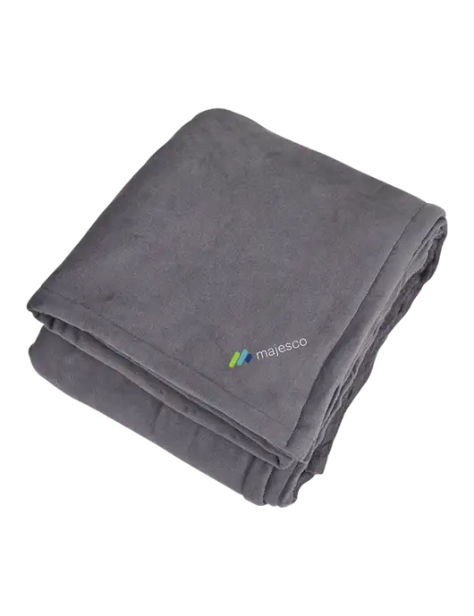 Mountain Lodge Hearth Grey Blanket  w/Majesco Logo
