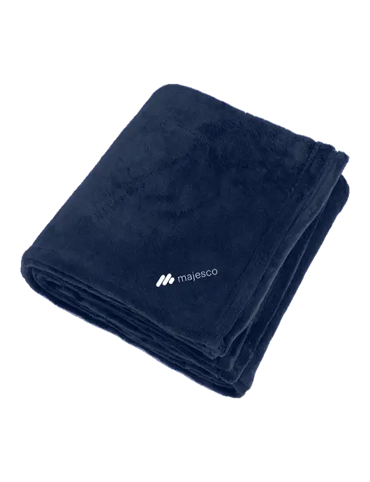 Oversized Deep Navy Ultra Plush Blanket w/Majesco Logo