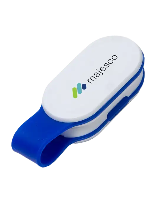 Magna Clip Blue Personal Safety Light w/Majesco Logo