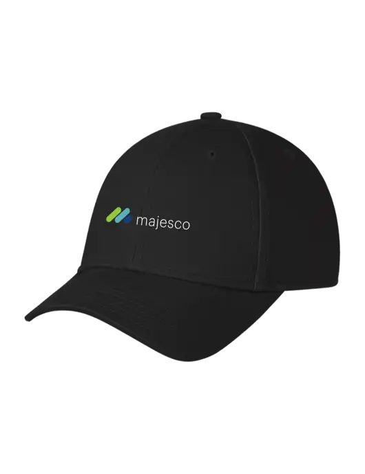 Black Structured Cap Hook & Loop w/Majesco Logo