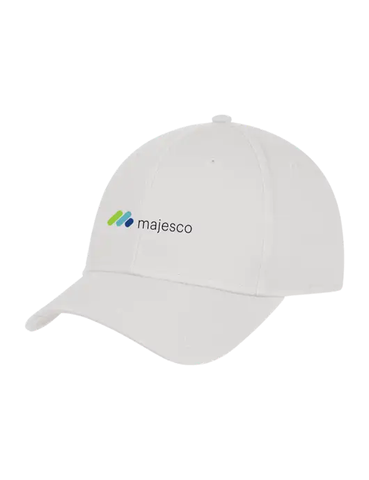 White Structured Cap Hook & Loop w/Majesco Logo