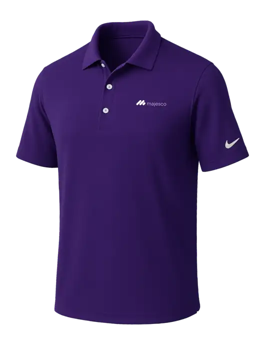 NIKE Purple Dri-Fit Micro Pique Polo w/Majesco Logo