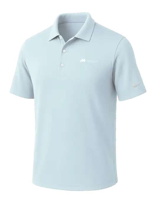 NIKE Very Light Blue Dri-Fit Micro Pique Polo w/Majesco Logo