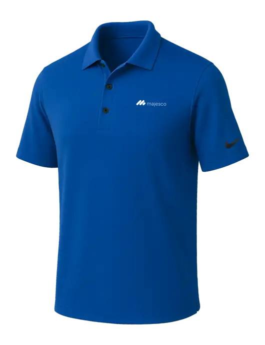 NIKE Dark Royal Dri-Fit Micro Pique Polo w/Majesco Logo