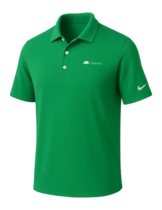 NIKE Kelly Green Dri-Fit Micro Pique Polo w/Majesco Logo
