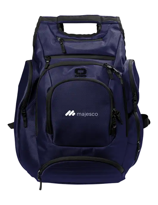 OGIO Navy Metro Ballistic Laptop Backpack w/Majesco Logo