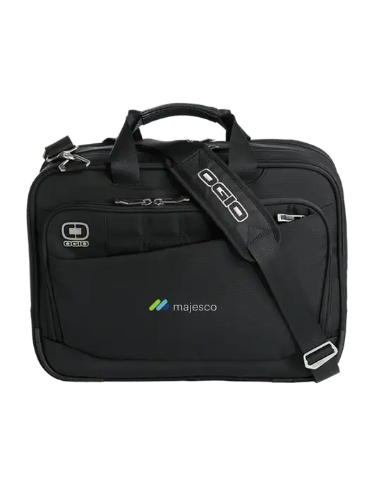 OGIO Black Element Laptop Messenger Bag w/Majesco Logo
