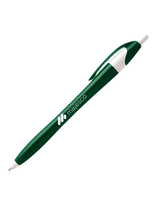 Novella Green/White Executive Pen - Blue Ink w/Majesco Logo