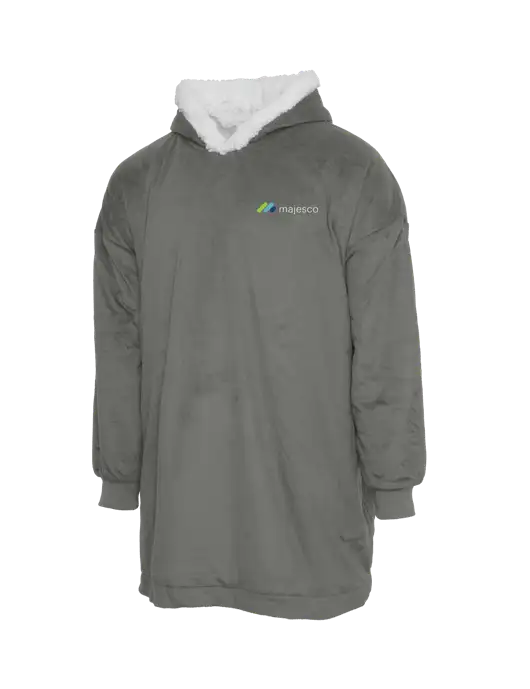 Wearable Lodge Medium Grey Blanket w/Majesco Logo