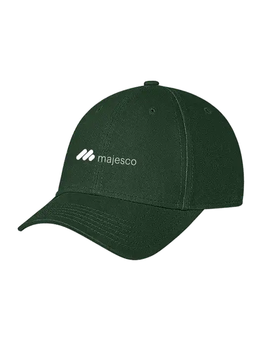 Dark Green Structured Soft Snap Closure Hook & Loop Cap w/Majesco Logo