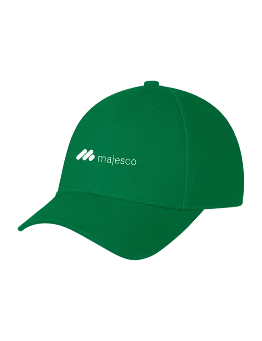 Kelly Green Structured Cap Hook & Loop w/Majesco Logo