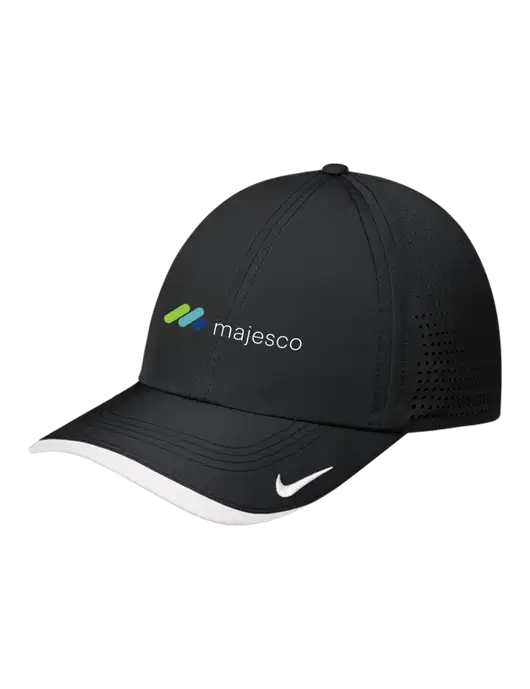 Nike Black/White Dri-FIT Perforated Performance Cap w/Majesco Logo