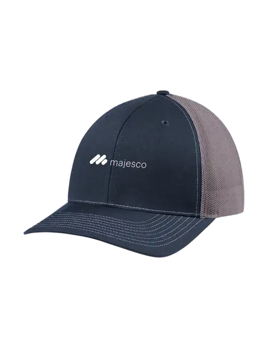 Richardson Adjustable Snapback Original 112 Trucker Cap Navy w/Charcoal Mesh w/Majesco Logo