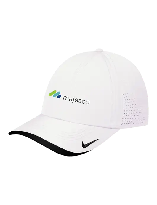 Nike White/Black Dri-FIT Perforated Performance Cap w/Majesco Logo