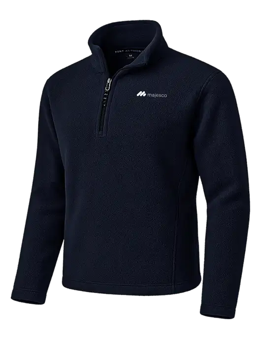Navy Fleece 1/4-Zip Pullover w/Majesco Logo