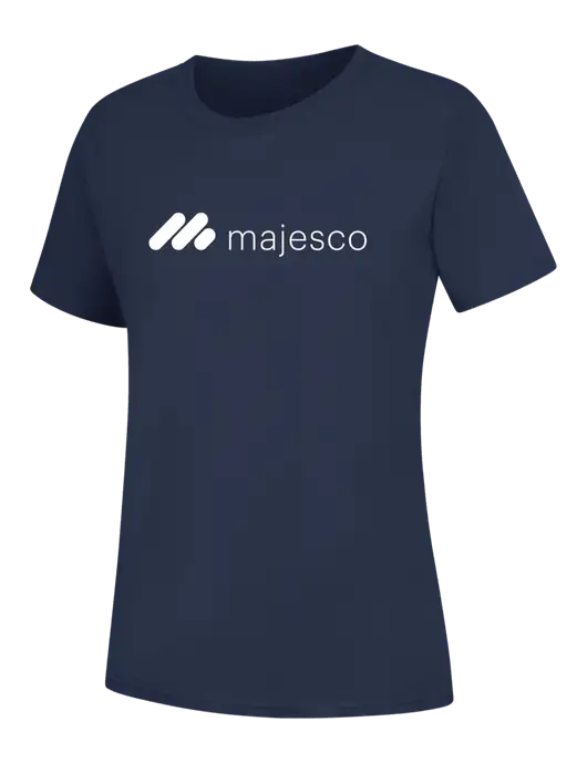 Womens Navy Core Blend Tee w/Majesco Logo