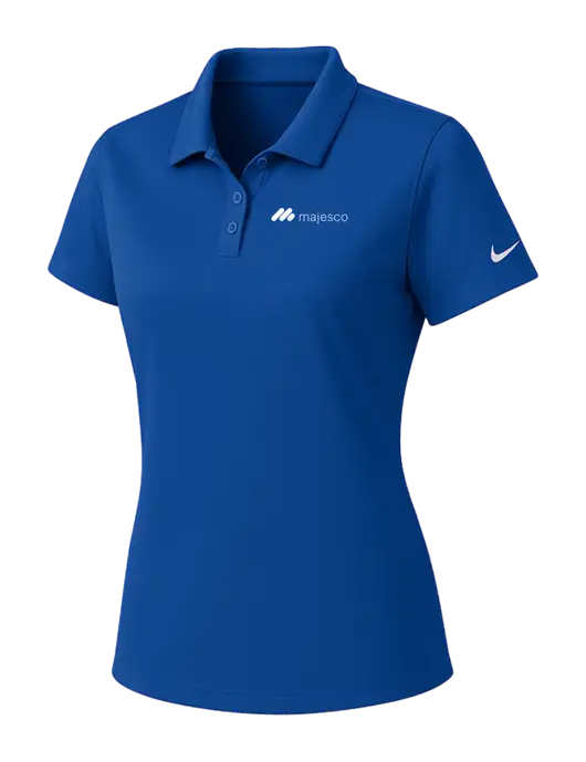 Nike Womens Dark Royal Dry Essential Solid Polo w/Majesco Logo