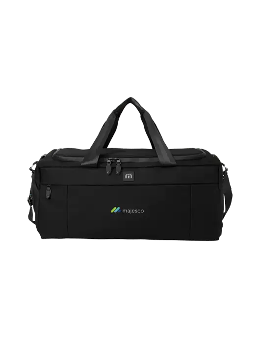 TravisMathew Black Duration Duffel w/Majesco Logo