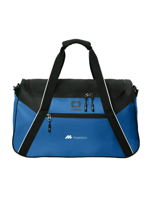 OGIO Light Navy/Black Inception Duffel w/Majesco Logo
