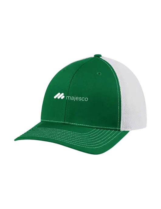 Richardson Adjustable Snapback Original 112 Trucker Cap Kelly w/White Mesh w/Majesco Logo