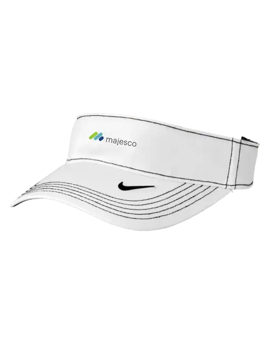 Nike White Dri-FIT Ace Visor w/Majesco Logo